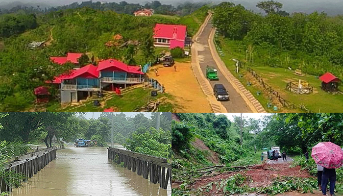 টানা বৃষ্টিপাতে সাজেক-খাগড়াছড়ি সড়ক বন্ধ, আটকা ৩ শতাধিক পর্যটক